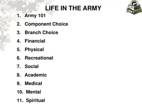 Ppt Life In The Army Powerpoint Presentation Free Download Id 197220