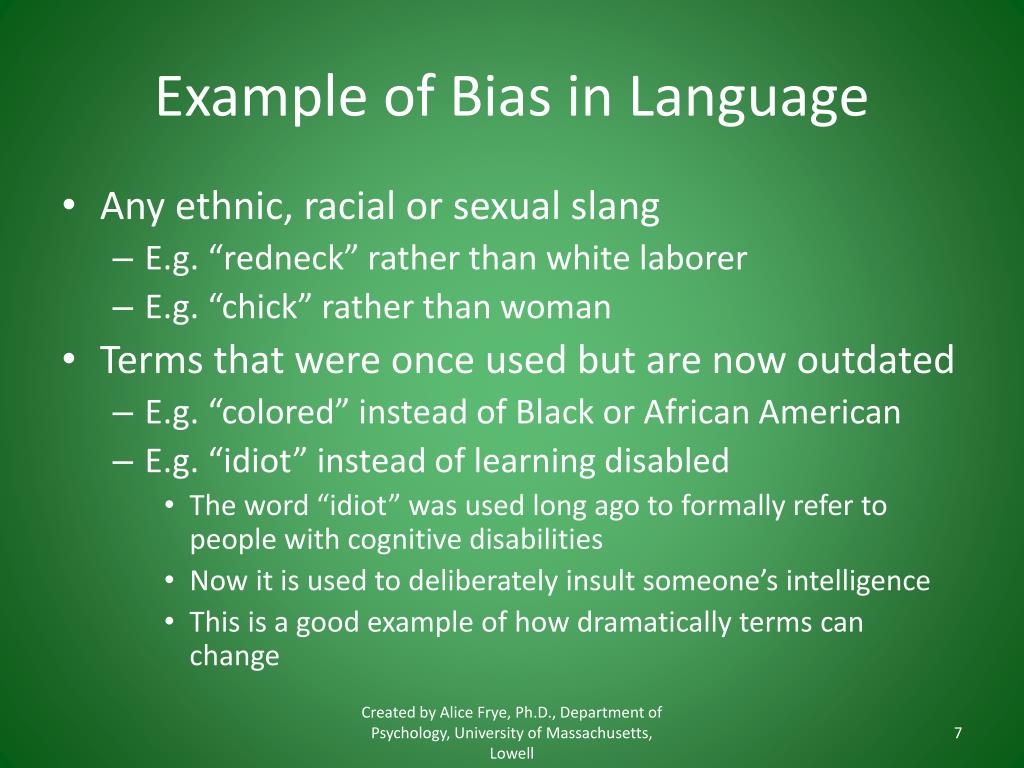 Ppt Using Bias Free Language Powerpoint Presentation Id 1979914