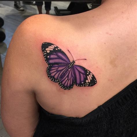 7 Beautiful Purple Butterfly Tattoo Designs