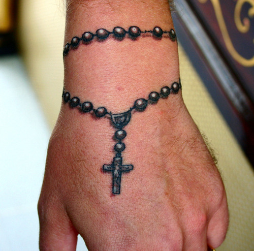 Rosary Tattoos Rosary Bead Tattoo Rosary Tattoo Necklace Tattoo