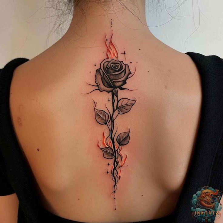 5 Meanings of a Rose on Fire Tattoo