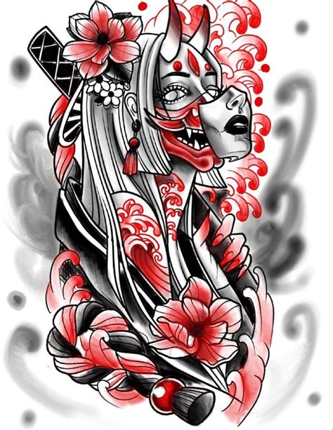 Samurai Oni Mask Tattoo Designs and Meanings Explained