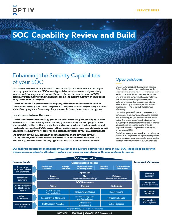 Security Operations Center Soc Automation Optiv