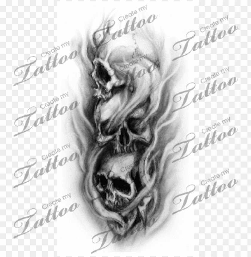 See No Evil Hear No Evil Speak No Evil Skull Tattoo Skull Sleeve