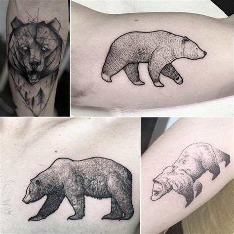 Simple Bear Tattoo Ideas Photos