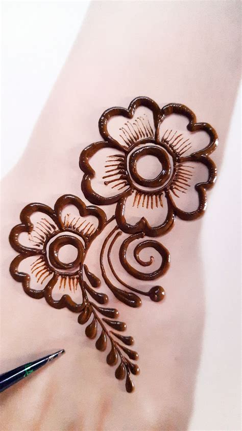 Simple Flower Henna Patterns