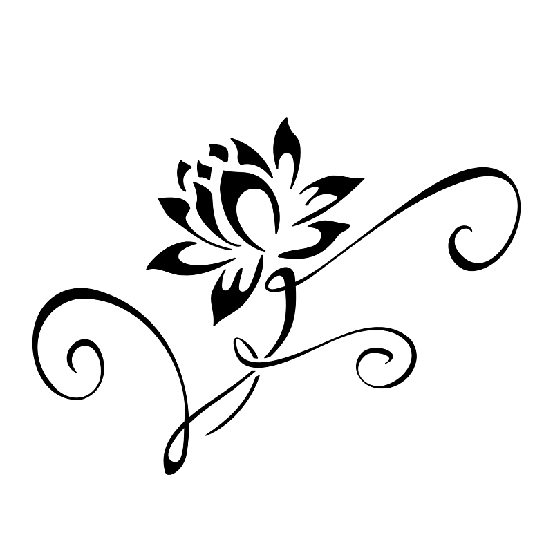 Simple Tribal Flower Tattoo Designs for Body Art