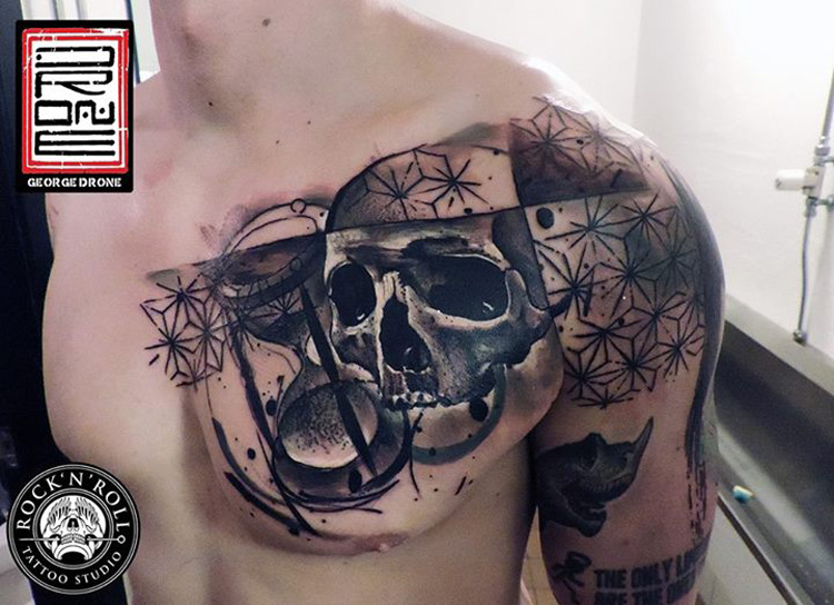 Skull Chest Tattoo Designs and Meaning Explained