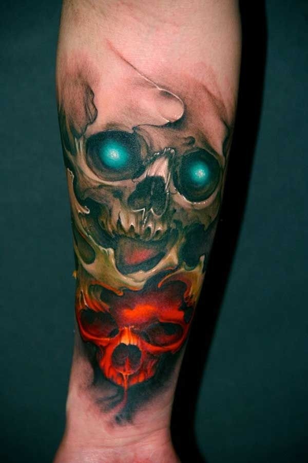 Skull Forearm Tattoo Designs