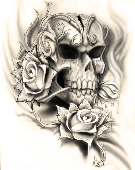 Skull Tattoo Designs Clip Art Library