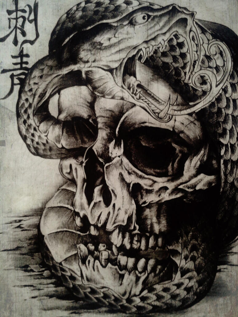 Meaning Behind Skull with Snake Tattoo Designs