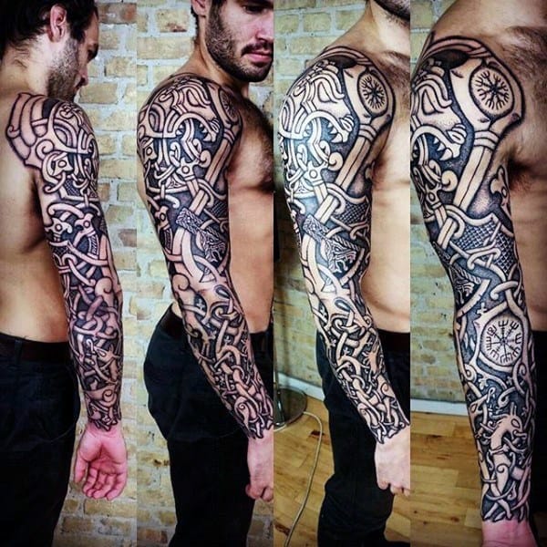 7 Epic Sleeve Viking Tattoo Designs for Men