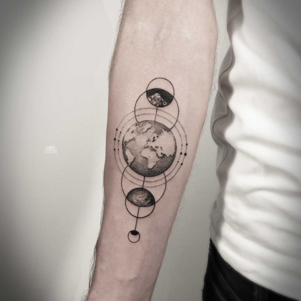 Sun Moon Earth Tattoo Meaning and Symbolism Explained