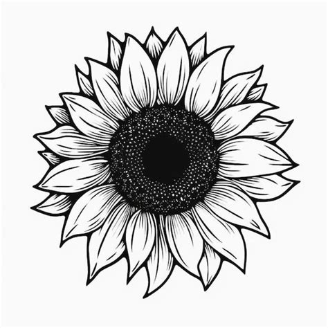 Sunflower Tattoo Black And White Sunflower Tattoo Black Sunflower