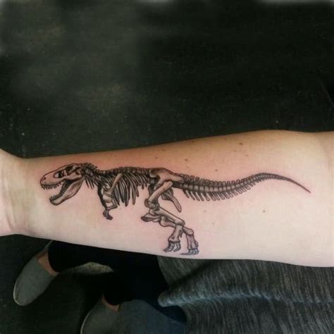 T Rex Dinosaur Mini Tattoo By Spicytattooing