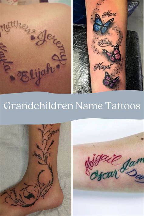 Tattoo Designs for Grandkids: A Heartfelt Symbol of Love