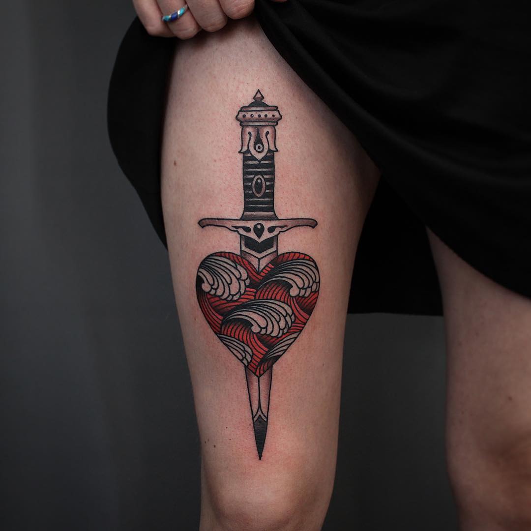 7 Meaningful Tattoo Heart Dagger Designs