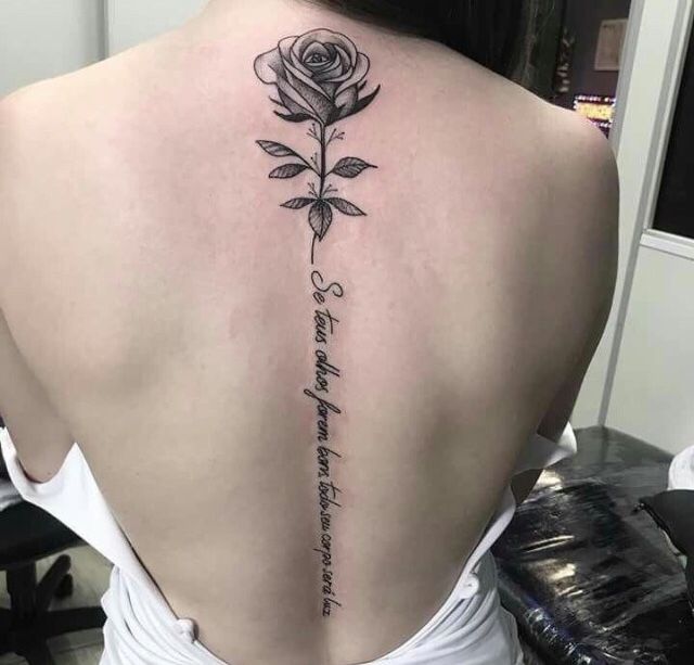 Tattoos on the Back Spine: Meaning and Designs