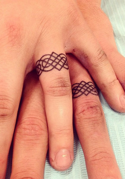 Finger Tattoo Ring Designs for Women and Men