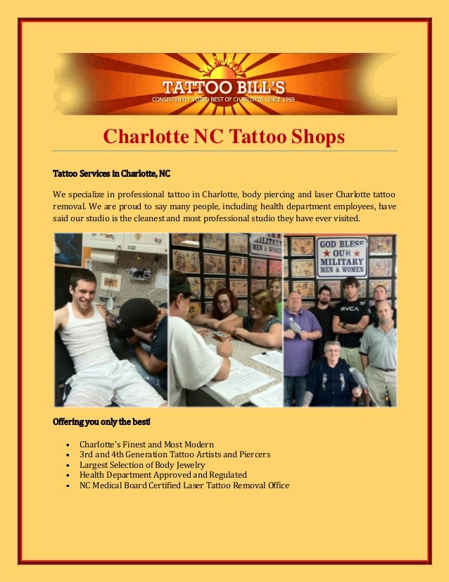 Top 5 Tattoo Shops in Charlotte, NC