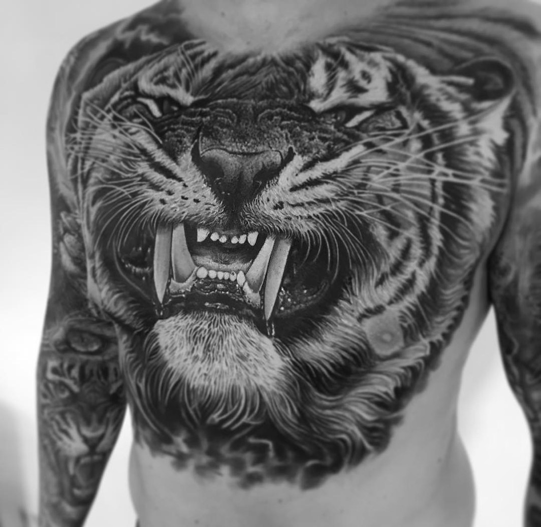 Tiger Chest Tattoo Designs and Meanings Explained