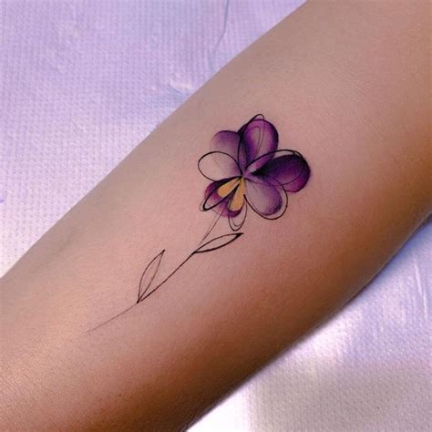 7 Violet Flower Tattoo Ideas You'll Love