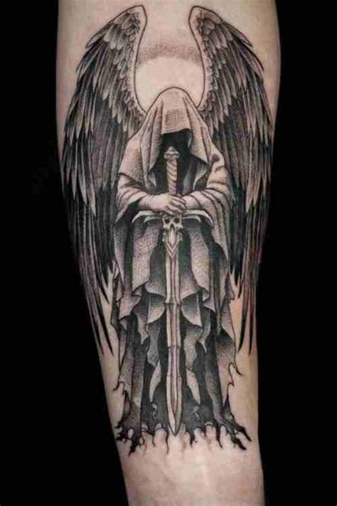 7 Tattoo Designs of the Angel of Death