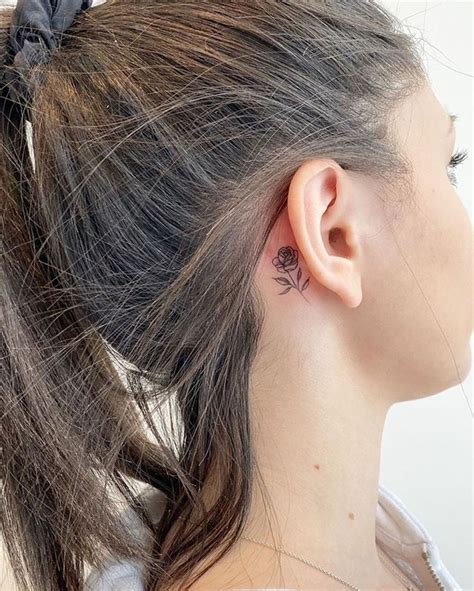 10 Tattoo Ideas Behind the Ear for Girls