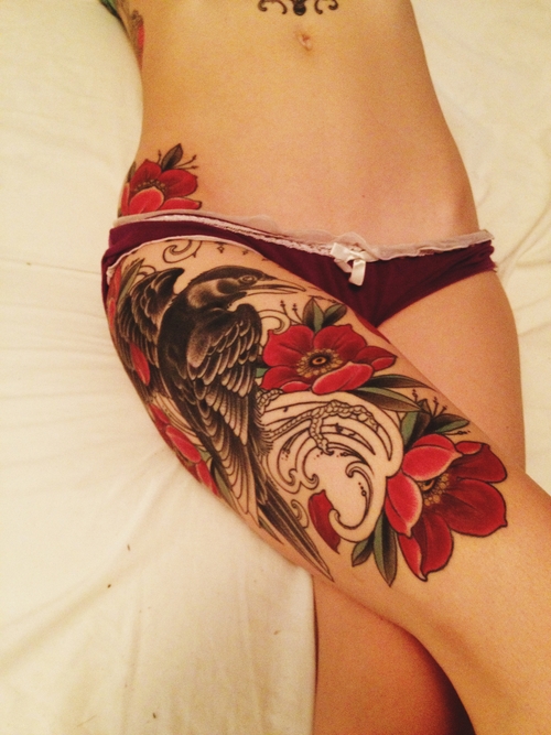 Upper Leg Tattoo Designs for Men and Women