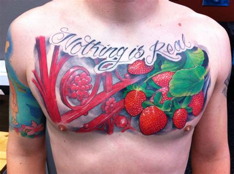 The Beatles Strawberry Fields Forever Chest Piece Tattoo By Wade