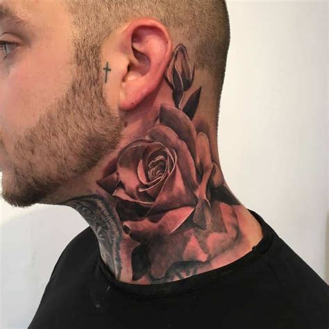 Top 71 Best Rose Neck Tattoo Ideas 2021 Inspiration Guide