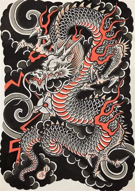 Traditional Japanese Dragons Tattoos