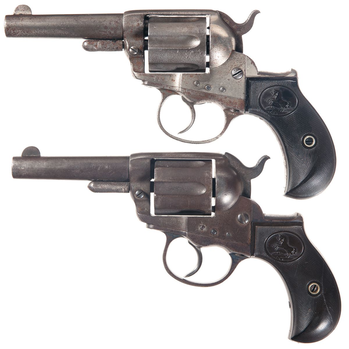 Two Colt Model 1877 Lightning Double Action Revolvers A Colt