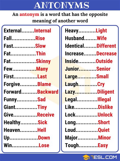 Unique Example Synonyms And Unique Example Antonyms Similar And