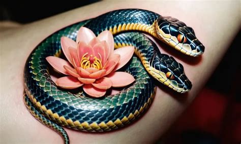 Unveiling The Intricate Symbolism Of Snake And Flower Tattoos A