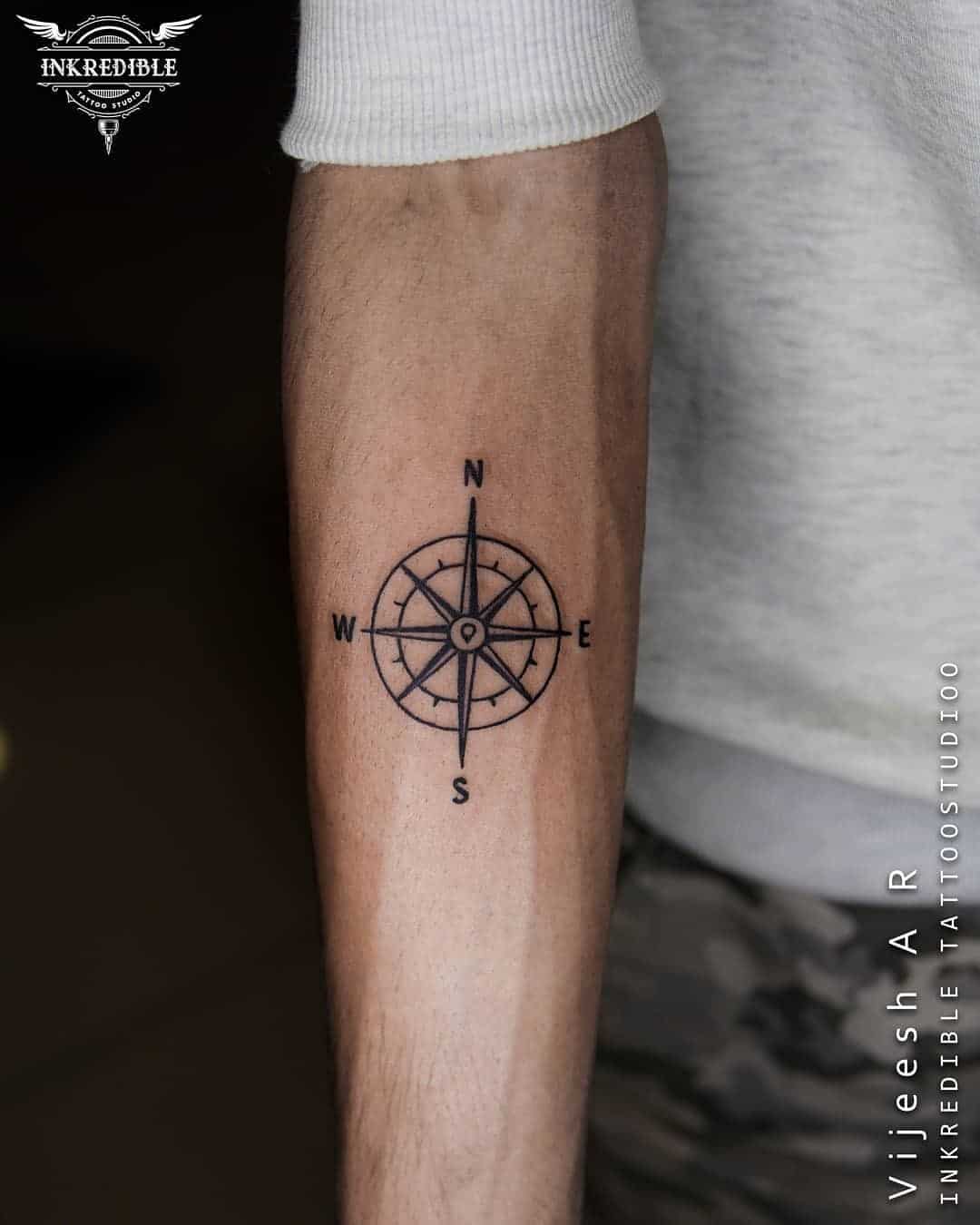 Watercolor Tattoo Forearm Tattoo Compass Meaning White Background