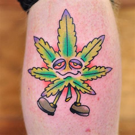 Weed Leaf Tattoo Designs Template