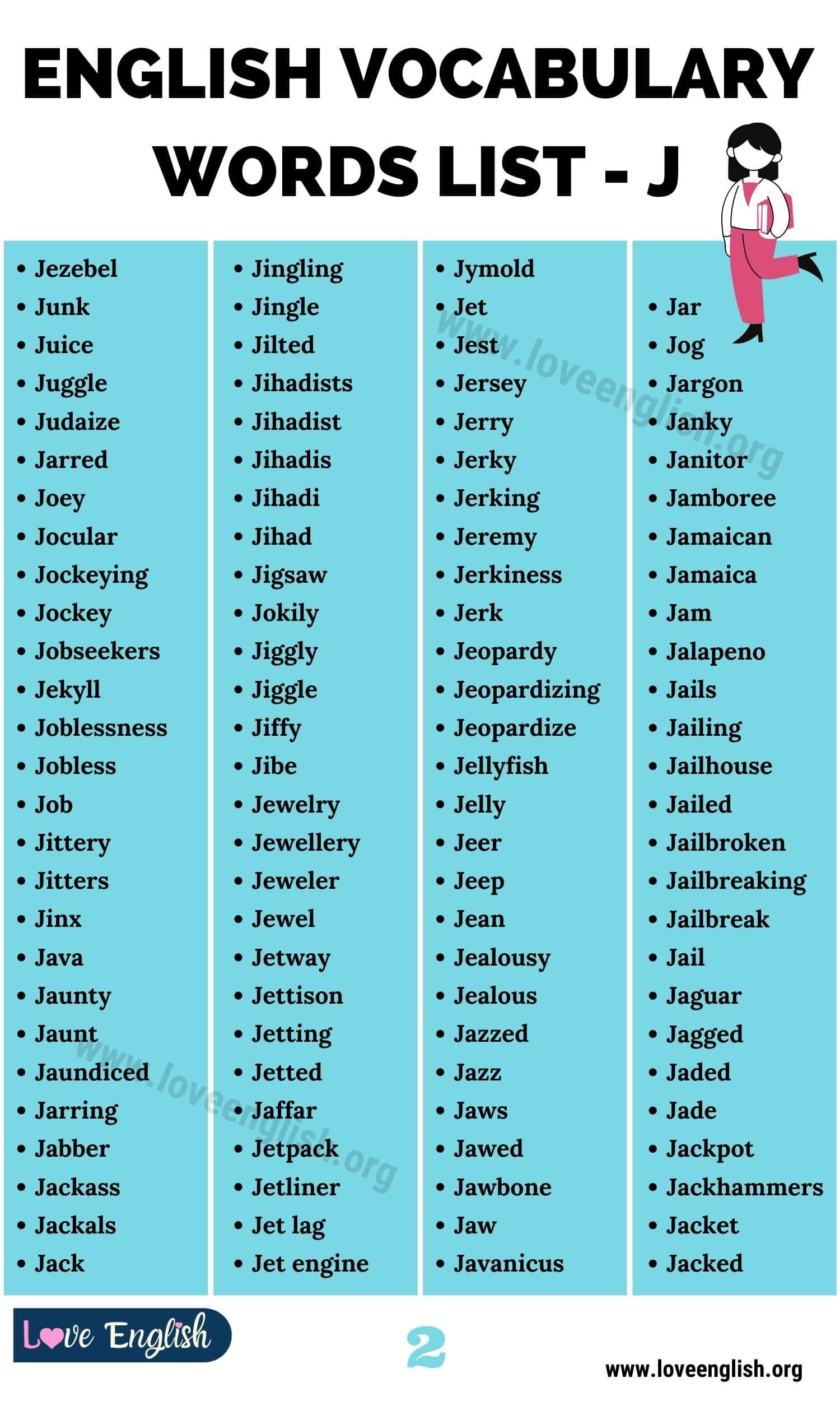 Fun Words with J and Their Meanings Explained